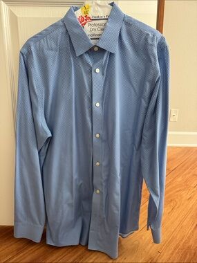 Banana Republic Light Blue Microdot Dress Shirt